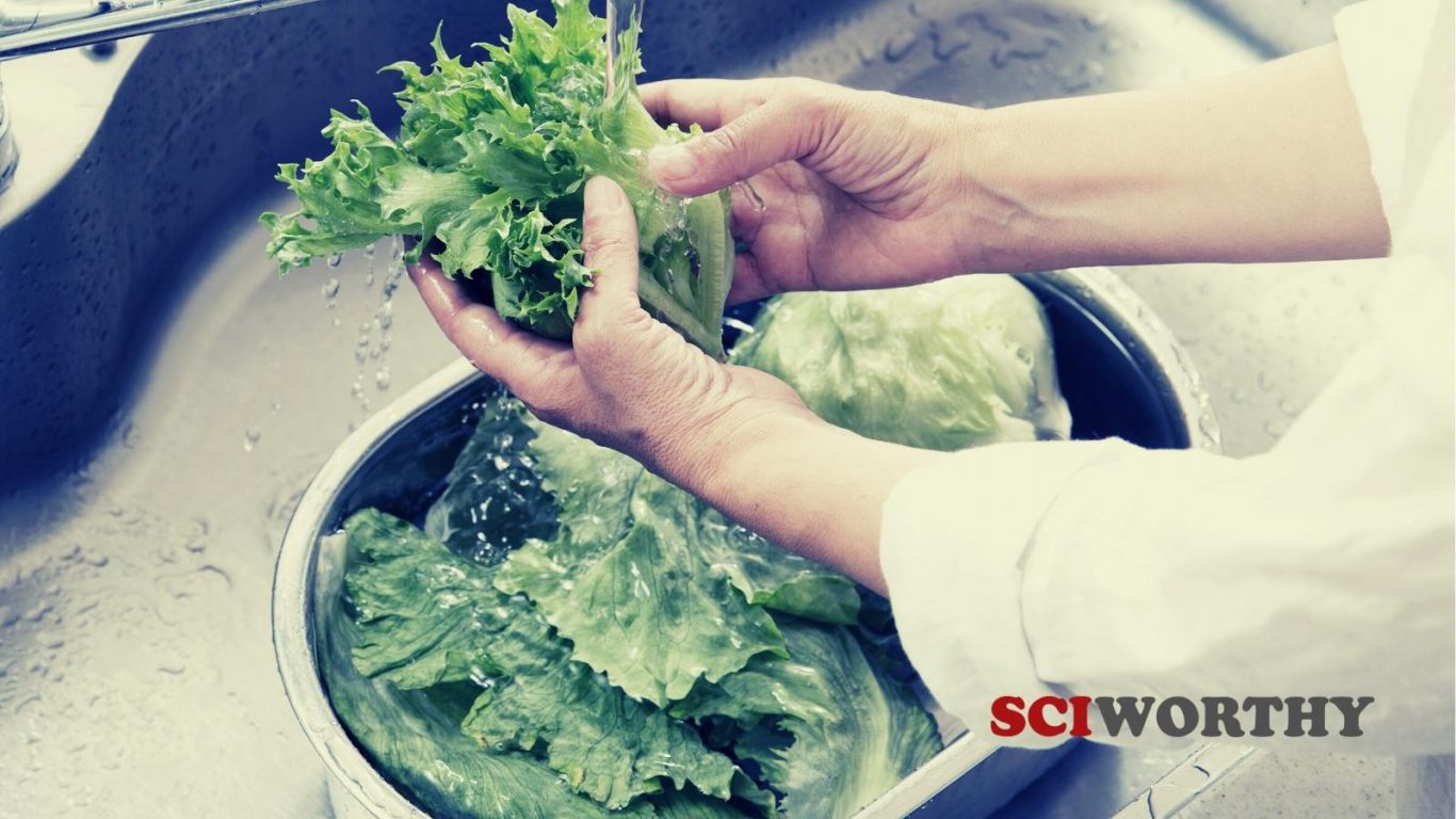 How do we reduce toxic byproducts of washing lettuce?