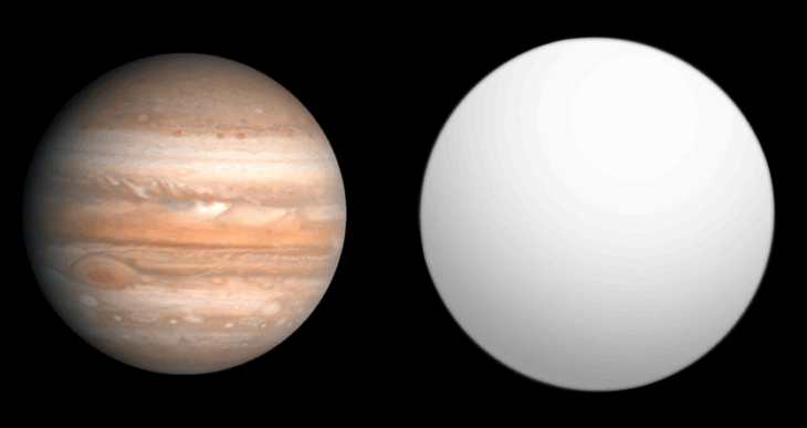 Comparison of exoplanet TrES-1 b with Jupiter